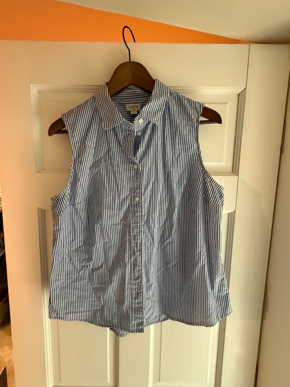 sleeveless collared button up - Jcrew Factory - L
